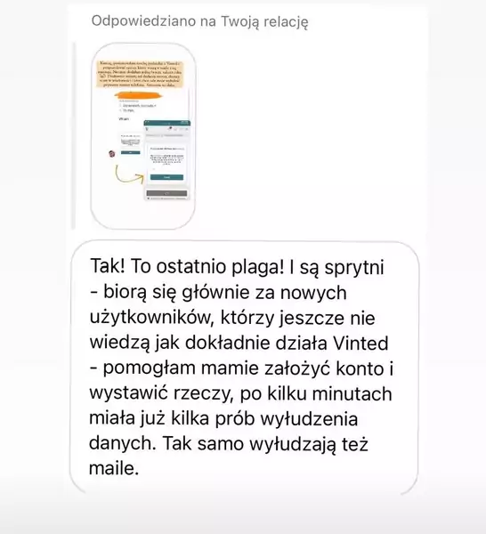 Paulina Górska pokazała screen wiadomości, którą otrzymała oraz przestrogę od obserwatorki Fot. @ekopaulinagorska