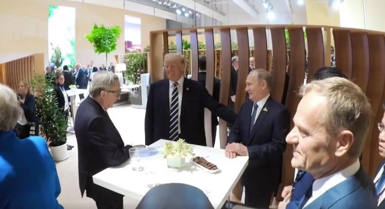 Trump meets Russian President Vladimir Putin at the G20 summit in Germany.