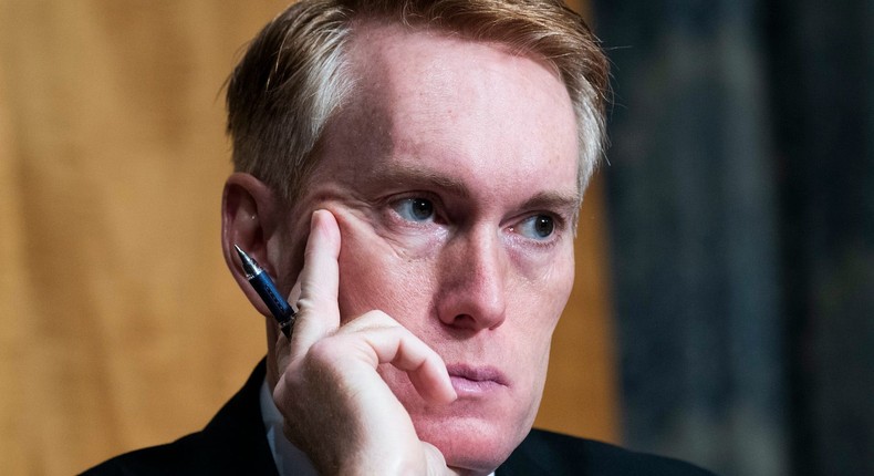 Sen. James Lankford, R-Okla., attends during the Senate Homeland Security and Governmental Affairs Committee hearing titled Threats to the Homeland, in Dirksen Senate Office Building on Thursday, September 24, 2020.