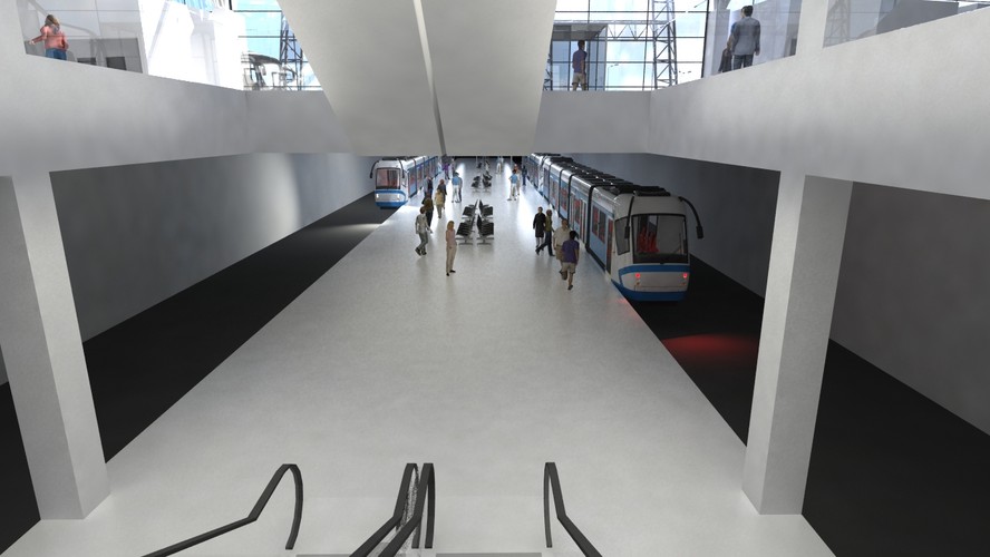 W docelowym projekcie znalazł się też podziemny przystanek kolejki