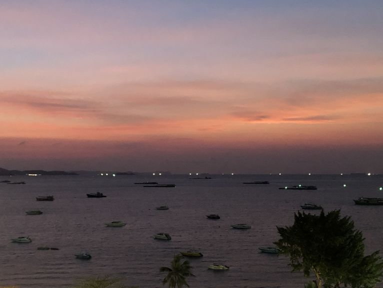 Zachód słońca w Pattayi