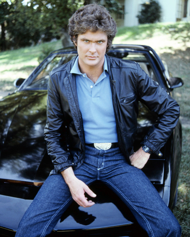 David Hasselhoff przy samochodzie KITT