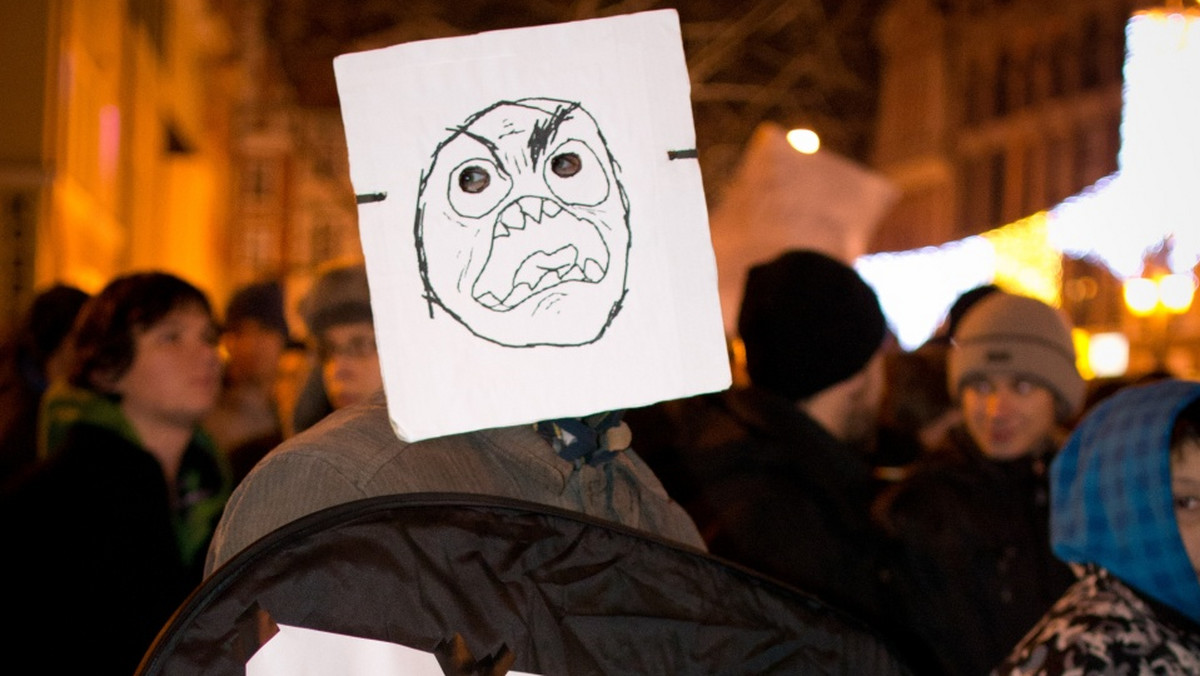 Manifestacja Anty ACTA - Wrocław, fot. Damian Mękal/ Daj znać