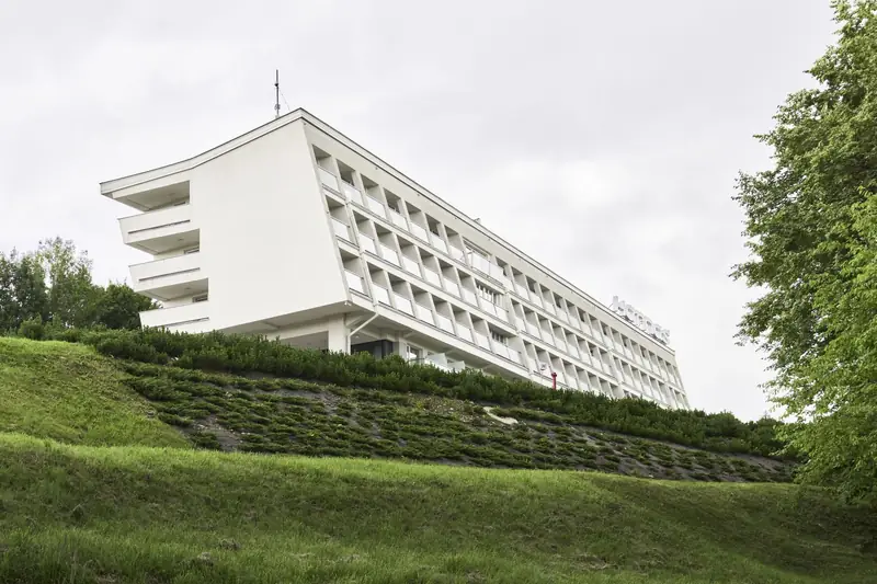 Ośrodek Centralnego Zjednoczenia Spółdzielczości Pracy „Harnaś, 1962-67, projekt: Leszek Filar, Przemysław Gawor, Jerzy Pilitowski, lokalizacja: Bukowina Tatrzańska