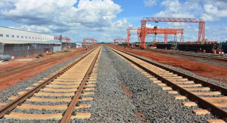 Standard gauge railway under construction 