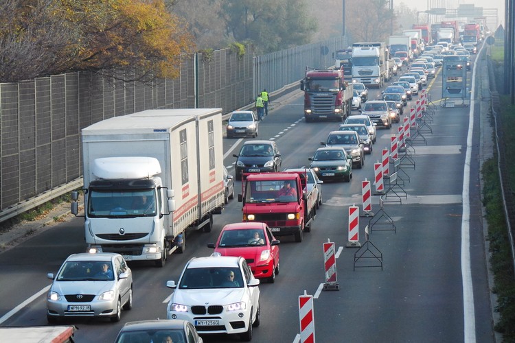 Warszawa zakorkowana