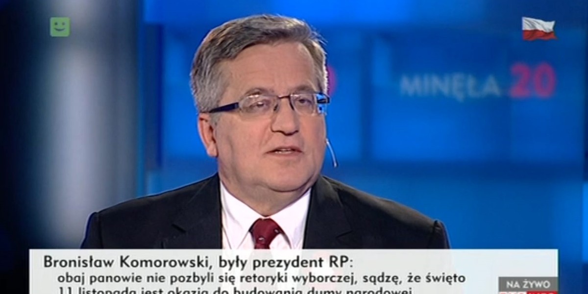 Komorowski: jeśli wszyscy będziemy tak krzyczeli, to świat się zrobi nie do życia