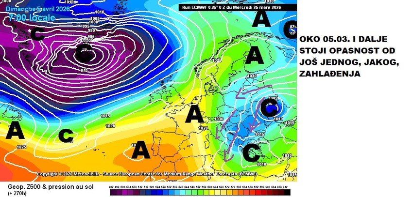 Oko 5. marta je moguće jače zahlađenje