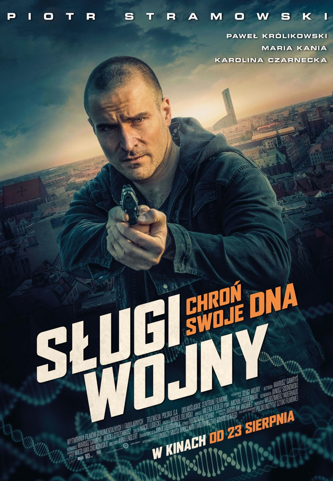 "Sługi wojny". Plakat, premiera