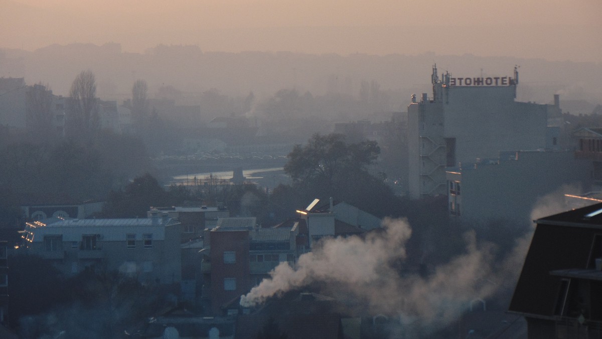 Zagađenje vazduha, smog, ilustracija