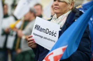 Mamy dość pracy do śmierci. Tak wyglądała manifestacja OPZZ pod hasłem 'Polska potrzebuje wyższych płac!' [ZDJĘCIA]