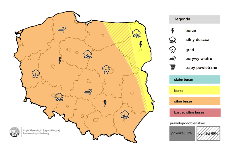 Prognoza burz na piątek