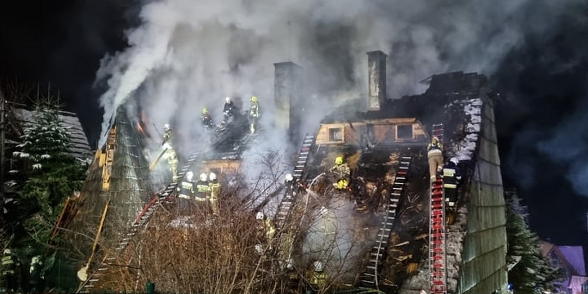 Pożar pensjonatu w Bukowinie Tatrzańskiej.