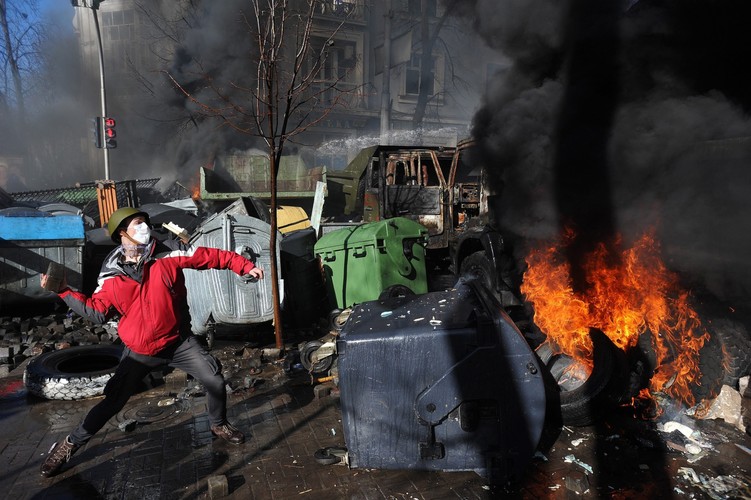 Protesty na Ukrainie. Fot. EPA/ALEXEY FURMAN/PAP/EPA