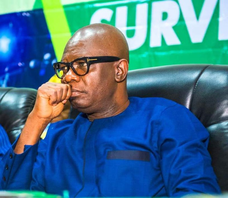 Deputy Governor of Ondo State, Agboola Ajayi defected to the PDP on Monday, June 22, 2020. (G9ija)
