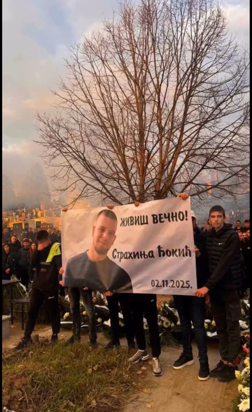 Sahrana Strahinje, koji je u Liparu poginuo na traktoru