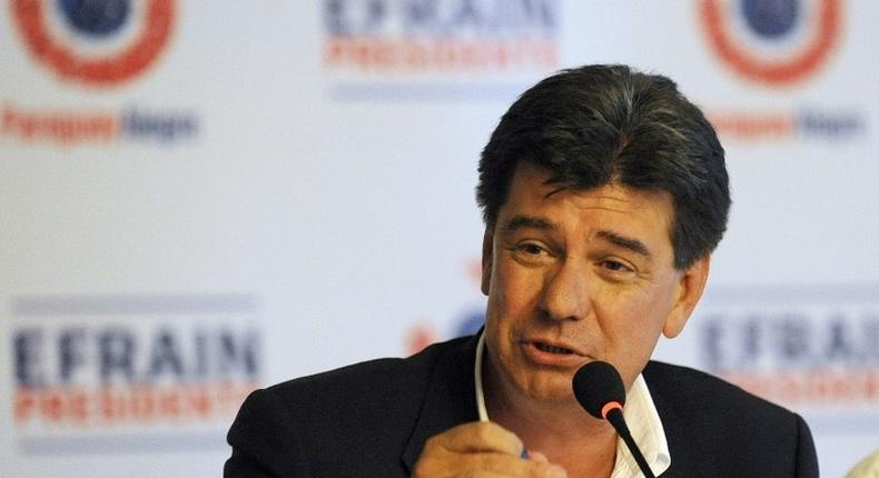 The leader of the main Paraguayan opposition Liberal Party, Efrain Alegre, seen in 2013, said he would not sit down with the government until congress drops the constitutional reform bill