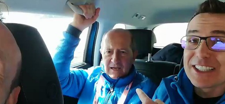 Dziennikarze TVP cieszą się z sukcesów skoczków i łamią przepisy