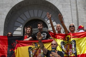 Spanish Far Right Supporters Gather Against The Removal of Franco's Remains From The Valley of Falle