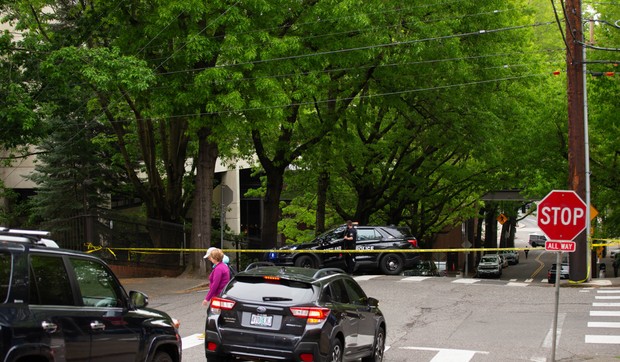 Policija kod atletskog kluba Maltnoma u Portlandu