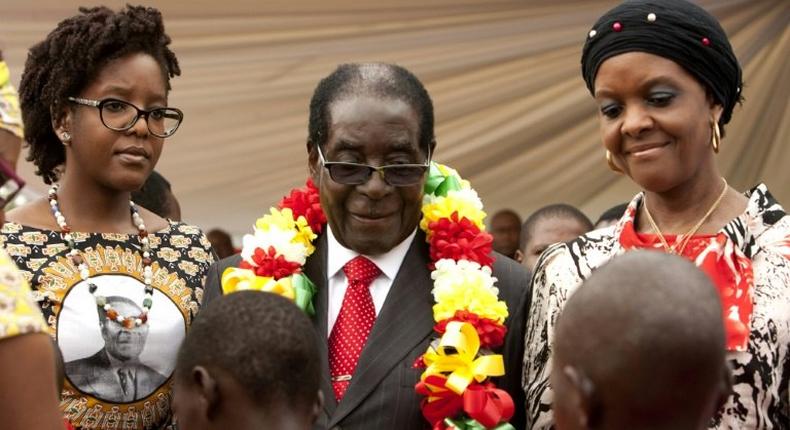 Bona Chikore joined her mother Grace Mugabe to celebrate President Robert Mugabe's 91st birthday in 2015