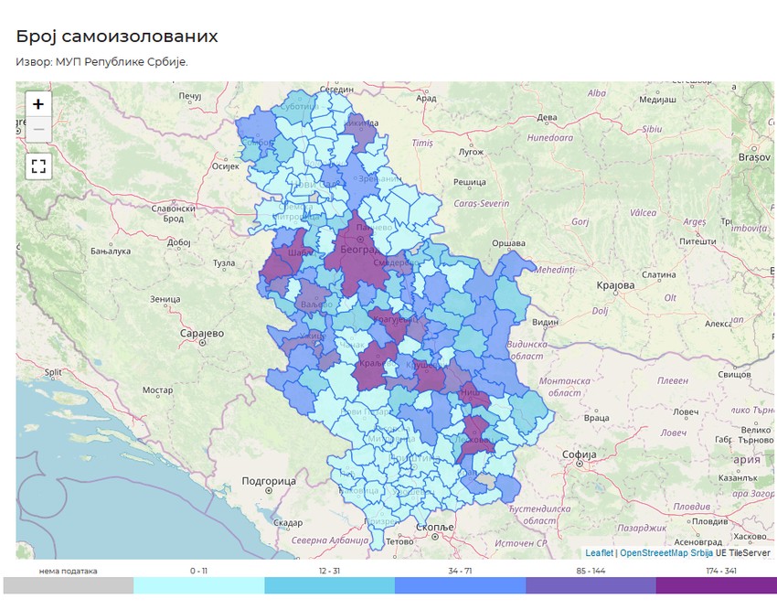 Beograd je trenutno 7. grad po broju samoizolovanih