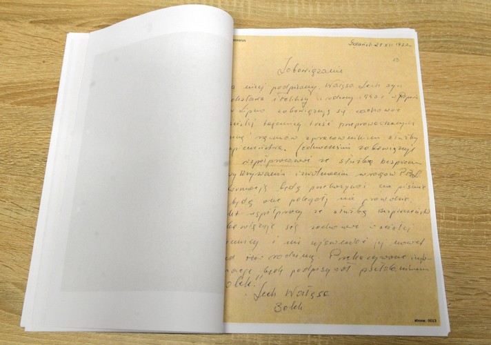 Pierwsza partia dokumentów dotyczących TW 'Bolka'