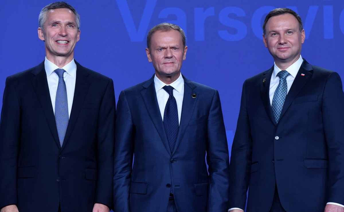 Jens Stoltenberg, Donald Tusk i Andrzej Duda