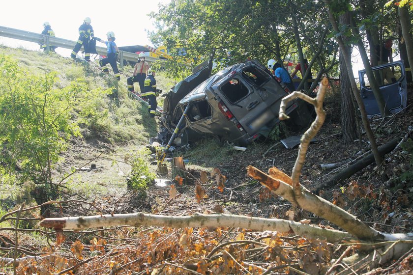 Koszmarny wypadek w Wielkopolsce. Nie żyją dwie osoby, siedem jest rannych