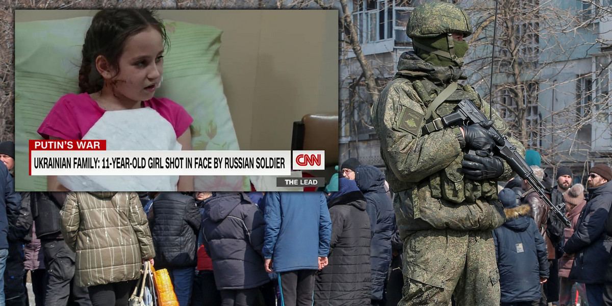 Wojna w Ukrainie. Rosyjski żołnierz strzelił w twarz 11-letniej dziewczynce
