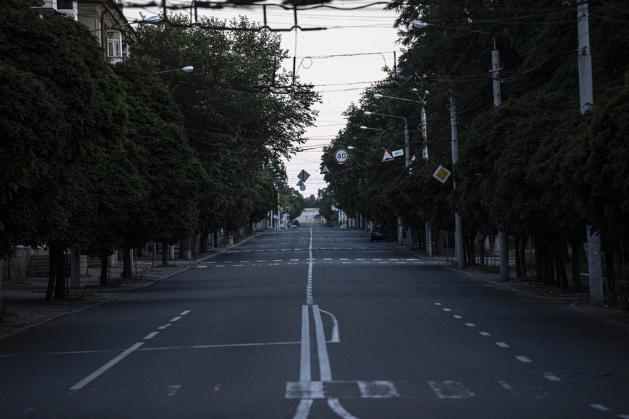 Puste ulice Kramatorska