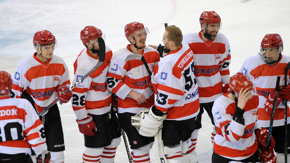 Comarch Cracovia pokonała u siebie Tauron GKS Katowice finale Polskiej Hokej Ligi