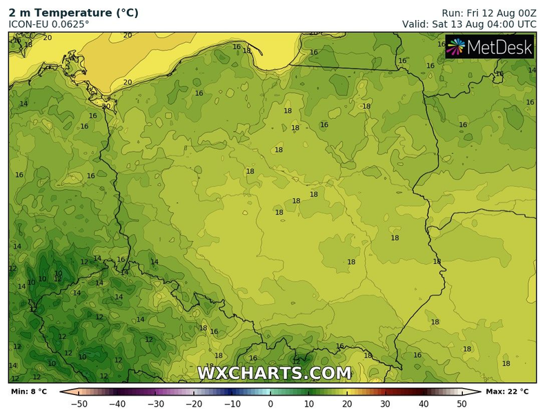 Noc będzie cieplejsza od poprzednich