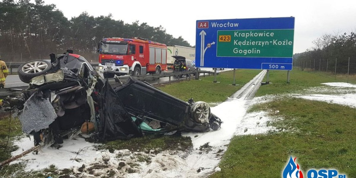 Krapkowice. Wypadek na A4, zginęło 6-letnie dziecko.