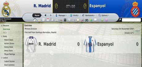 Screen z gry "Football Manager 2008"