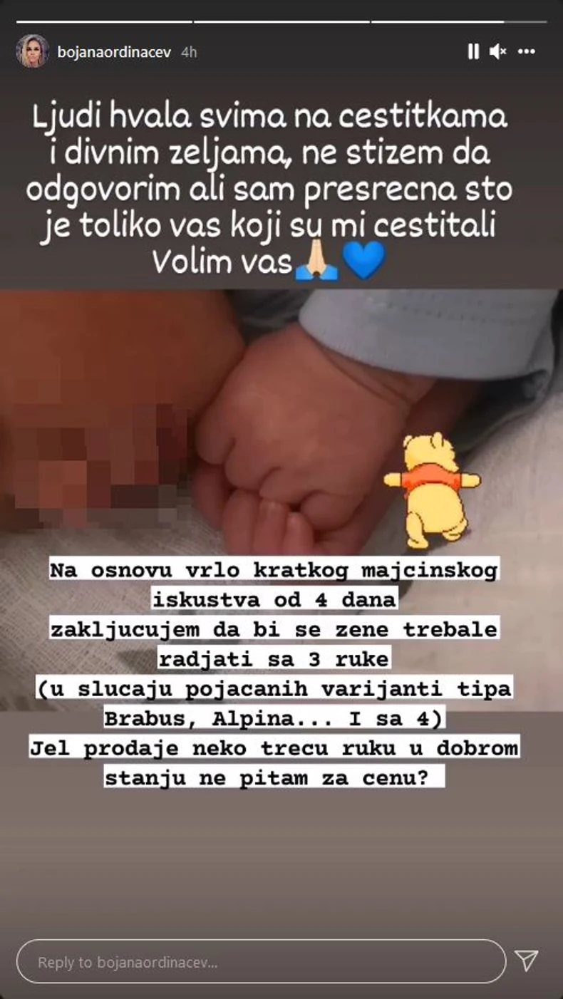 Bojana Ordinačev, sin