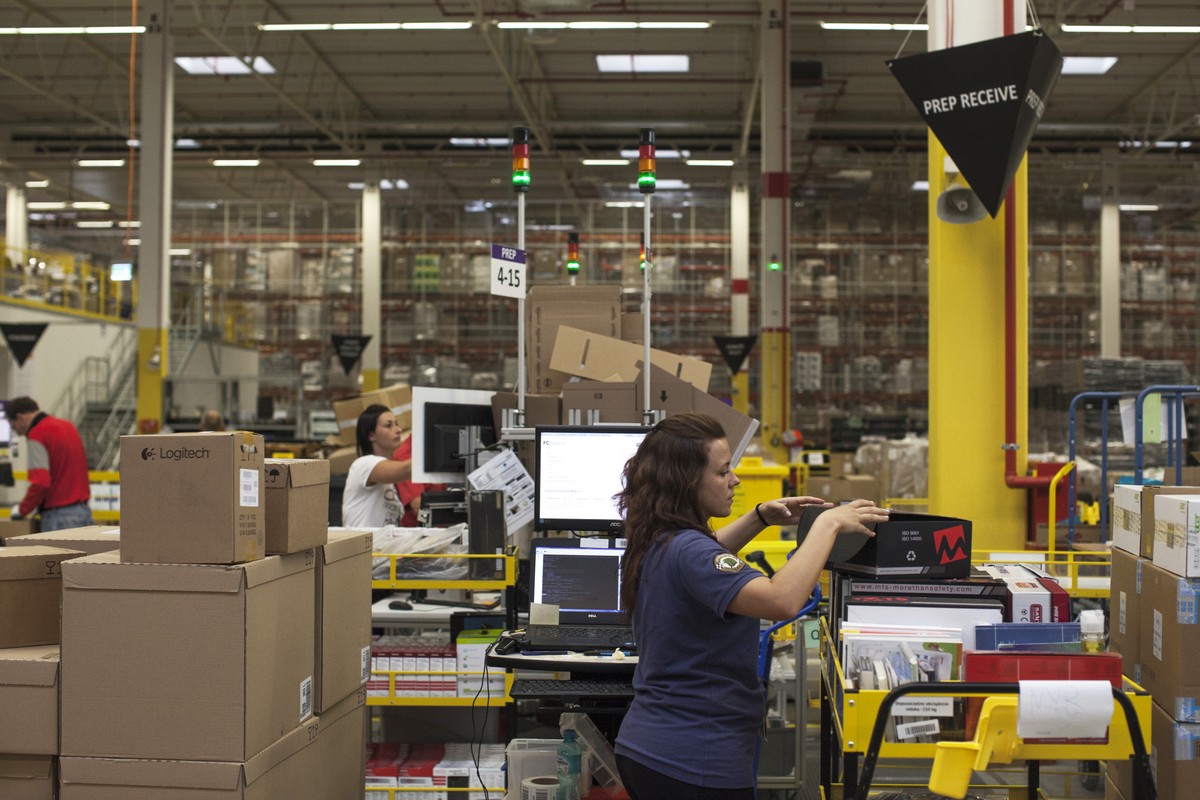 Centrum logistycznych Amazon w Poznaniu fot.: Bartek Sadowski/Bloomberg