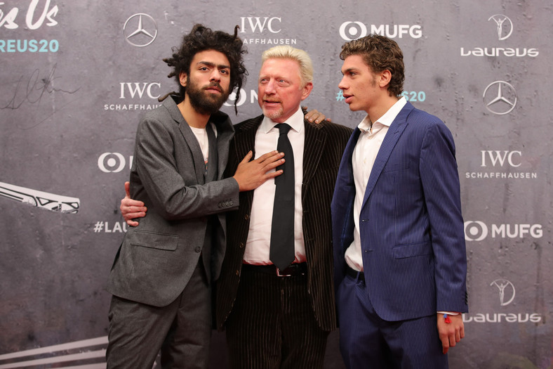 Boris Becker z synami Noahem i Eliasem (Berlin, luty 2020 r.)