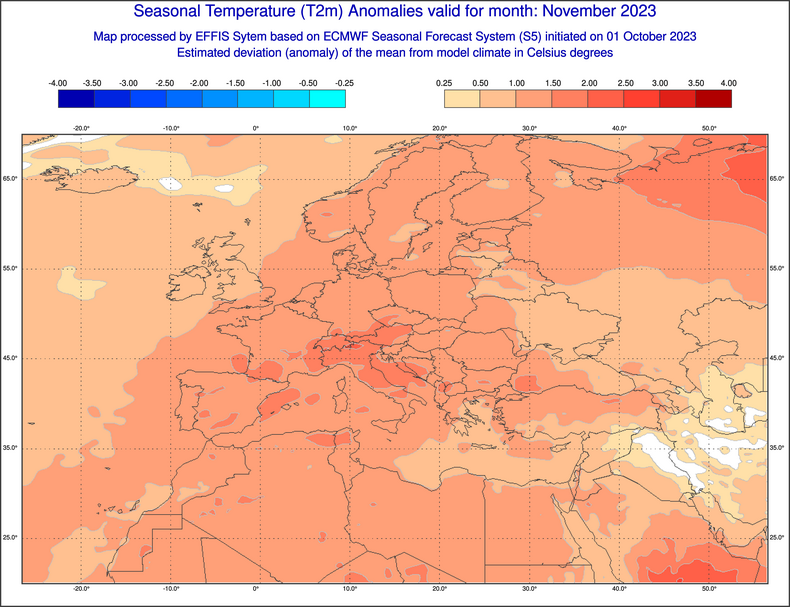Listopad w całej Europie ma być bardzo ciepły