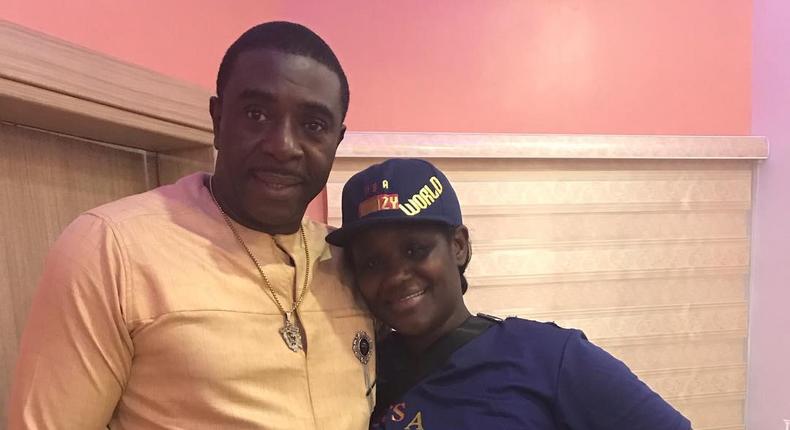 Bob Manuel Udokwu and Neveen Dominic on the set of 'It's a crazy world'