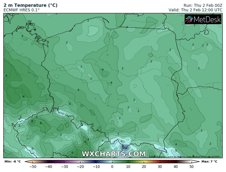 Poza górami, temperatura wszędzie będzie jeszcze dodatnia.