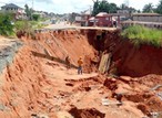 Gully erosion threatens 350 buildings, stadium; cuts federal road in Anambra