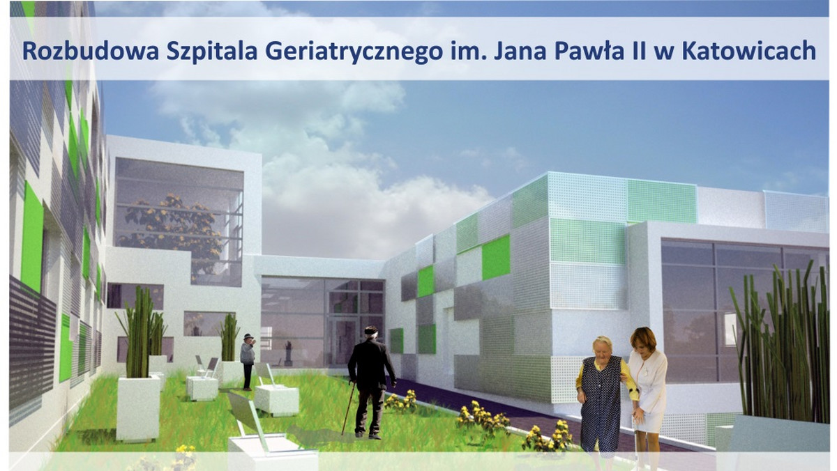 Szpital Geriatryczny w Katowicach się rozrasta. Po rozbudowie podwoi się liczba łóżek, powstanie też centrum badawcze.