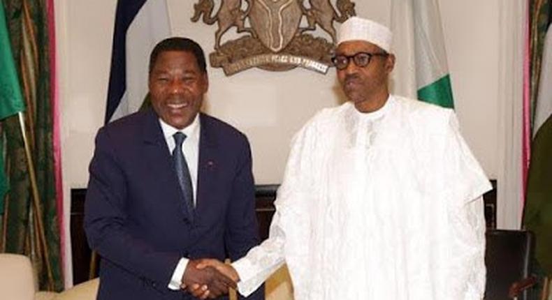 President Muhammadu Buhari receives Benin Republic counterpart, Boni Yayi on August 25, 2015