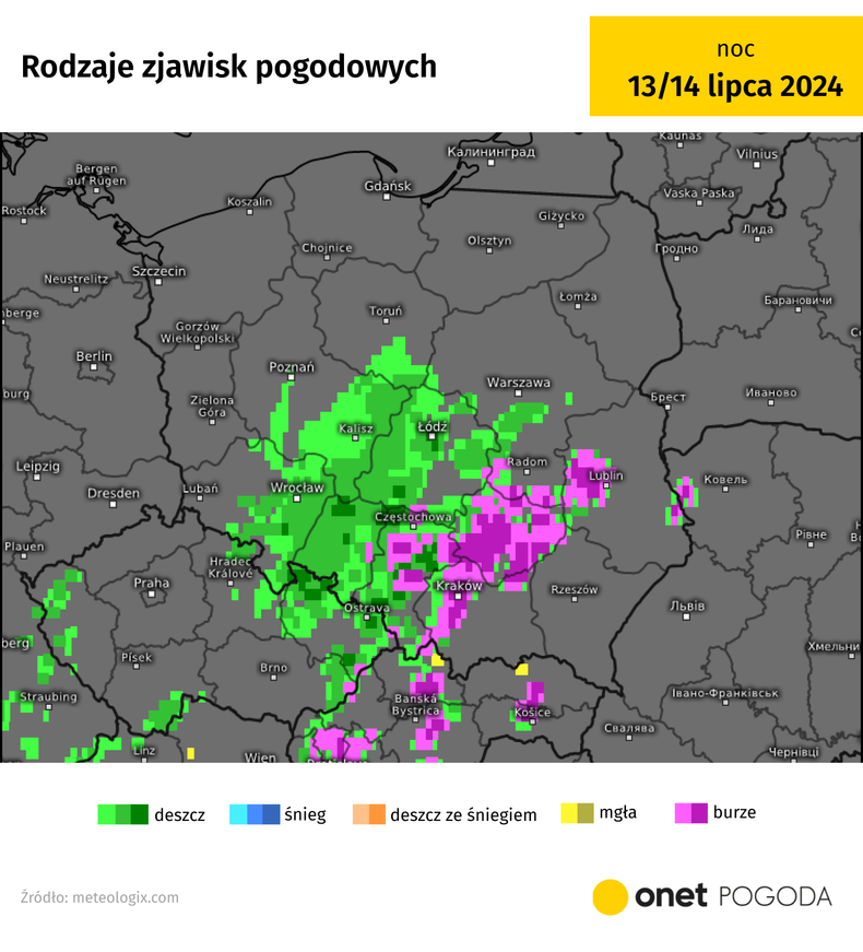 Najbardziej burzowo ma być na południu