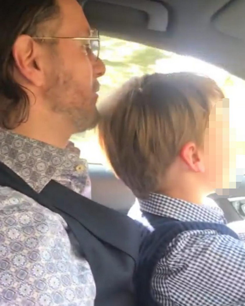 9-letni syn Rozenek uczy się prowadzić auto