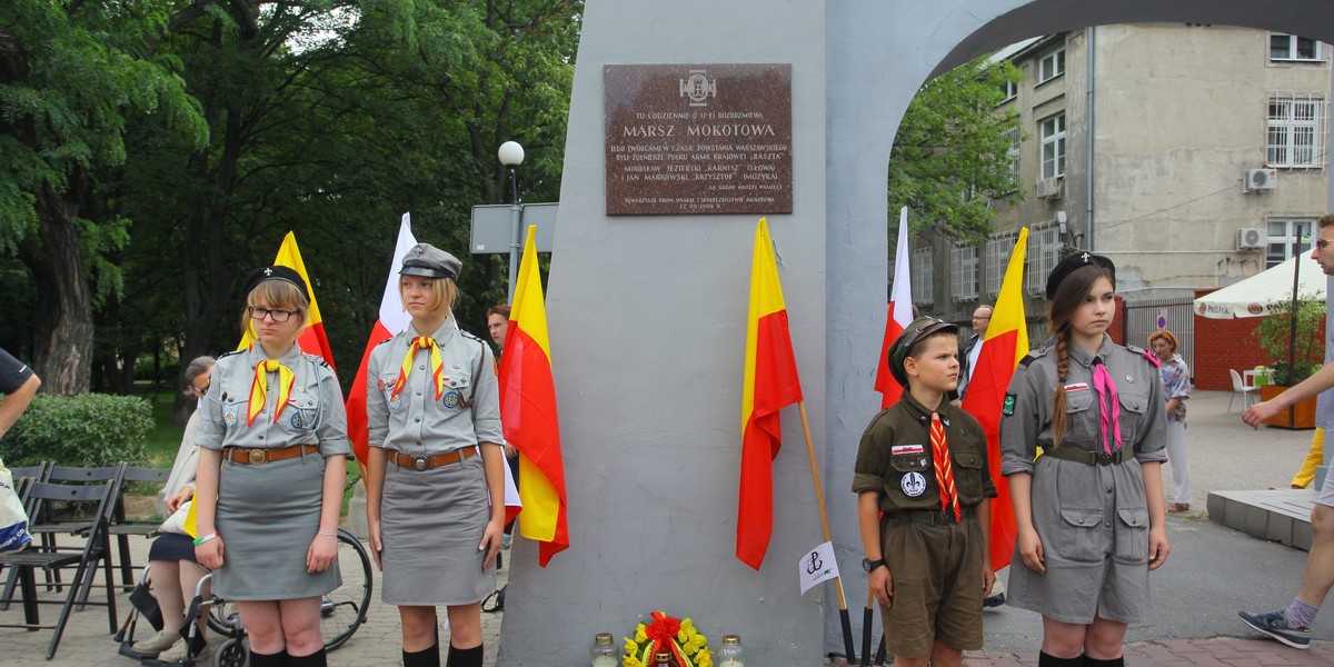 MARSZ MOKOTOWA  PARK DRESZERA  POWSTANIE WARSZAWSKIE  ROCZNICA OBCHODY UROCZYSTOSCI 