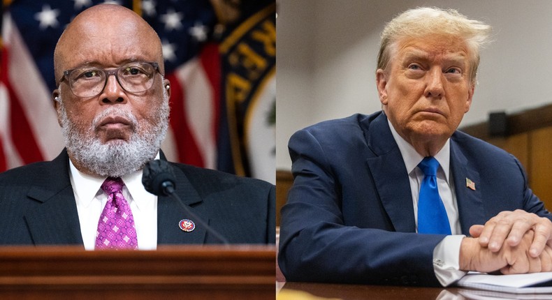 Rep. Bennie Thompson, a Mississippi Democrat, wants to deprive former President Donald Trump of Secret Service protection if Trump is sent to prison.Getty