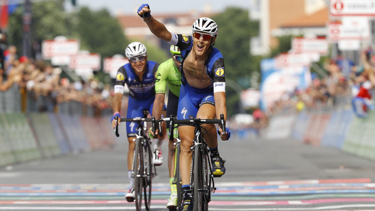 Matteo Trentin (Etixx-QuickStep) wygrał w wielkim stylu 18. etap Giro d'Italia. 26-letni Włoch 200 metrów przed metą dogonił duet prowadzących - Moreno Moser (Cannondale), Gianluca Brambilla (Etixx-QuickStep) - a następnie nie dał im szans na finiszu. Liderem pozostał Steven Kruijswijk (LottoNL-Jumbo), a Rafał Majka (Tinkoff) wciąż jest szósty.