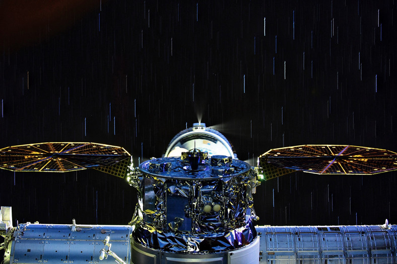 Starliner widoczny z pokładu Międzynarodowej Stacji Kosmicznej